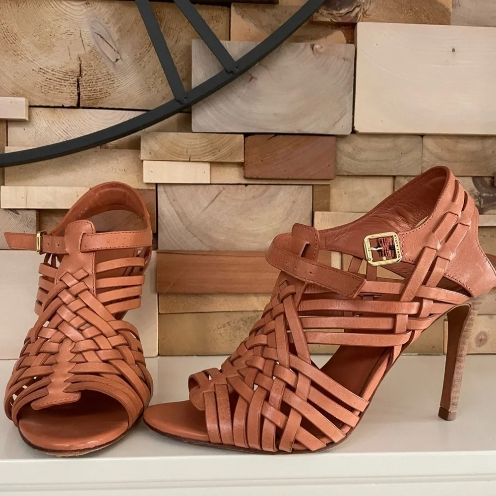 Tory Burch strappy stiletto heeled sandals - Picture 1 of 5